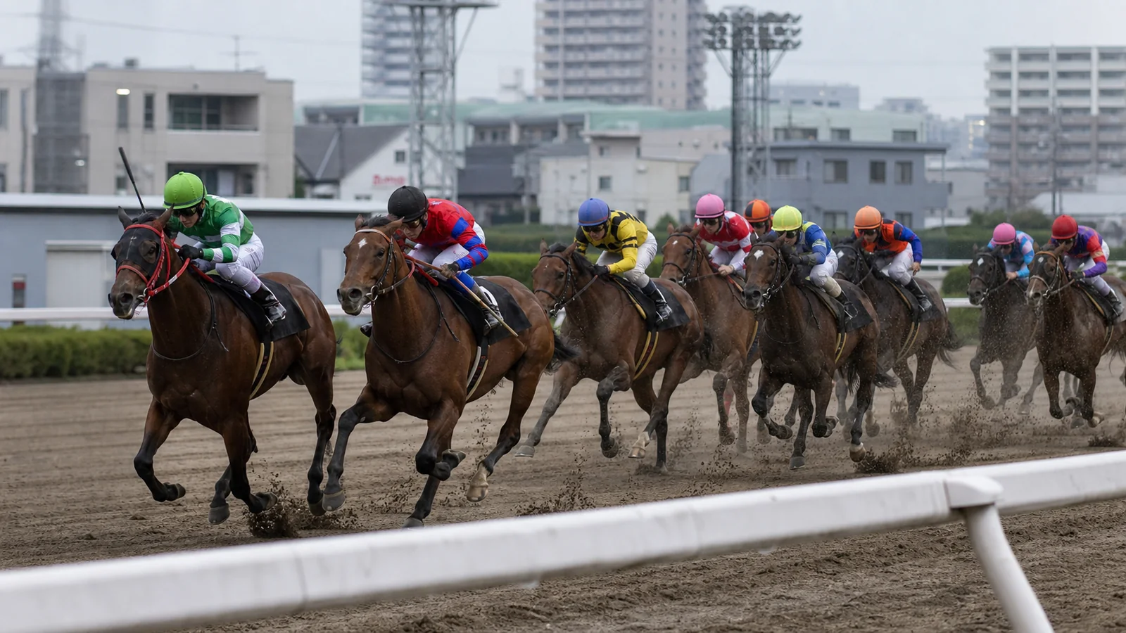 日本の都市型地方競馬のダート戦イメージ
